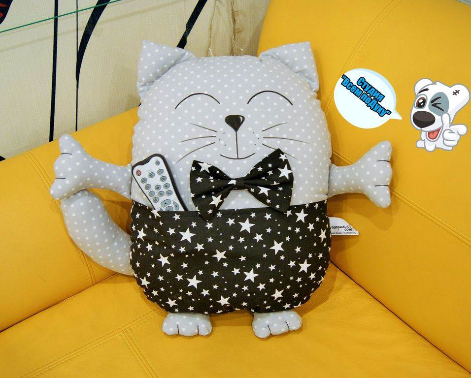 Подушка-кошка своими руками: выкройки, фото, схемы