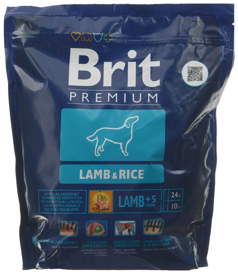 Brit premium dog lamb & rice - рейтинг, обзор корма, сравнение и анализ brit premium dog lamb & rice, состав и описание корма, плюсы и минусы brit premium dog lamb & rice, отзывы о корме, характеристика и дозировка