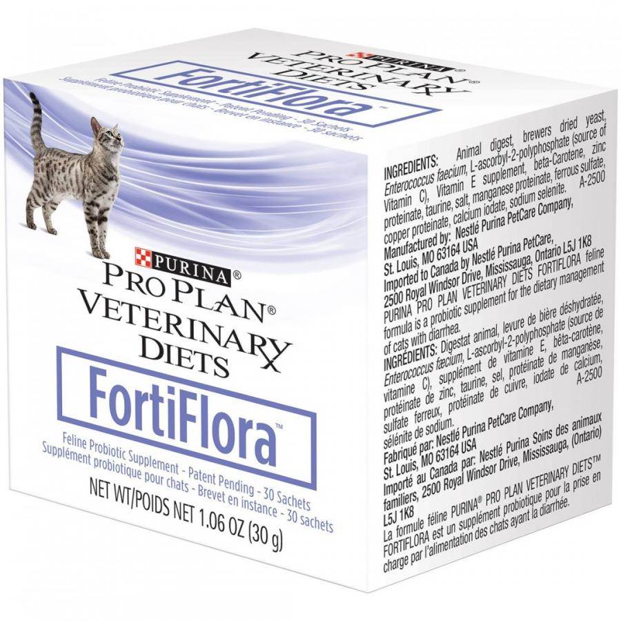 Пробиотическая добавка pro plan veterinary diets fortiflora для нормализации баланса кишечной микрофлоры