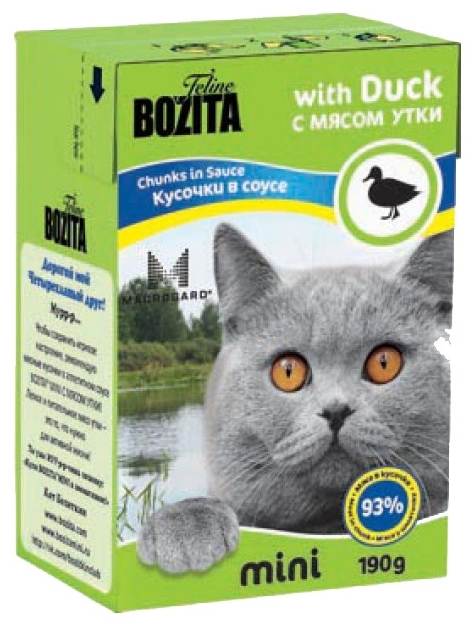 Корм для кошек бозита (bozita): описание, состав и виды в таблице