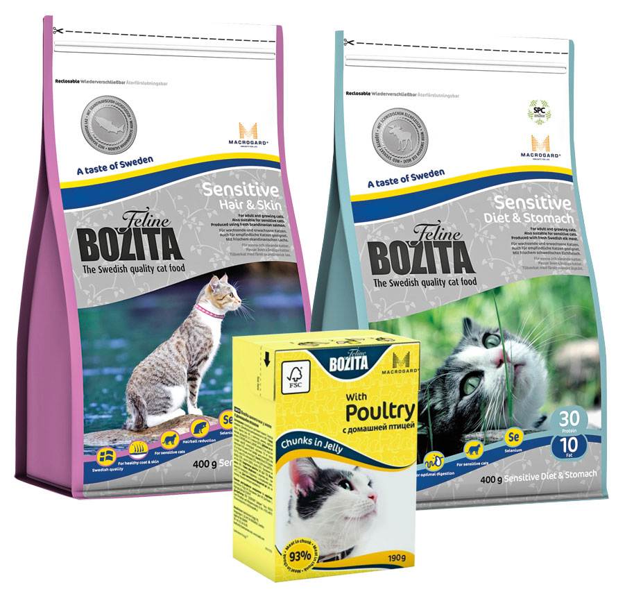 Бозита - корм для кошек: состав, применение, недостатки