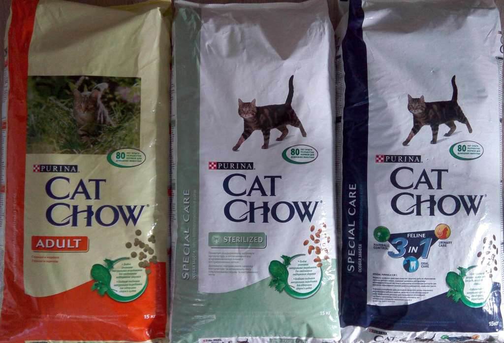 Корм кэт чау (cat chow) для кошек