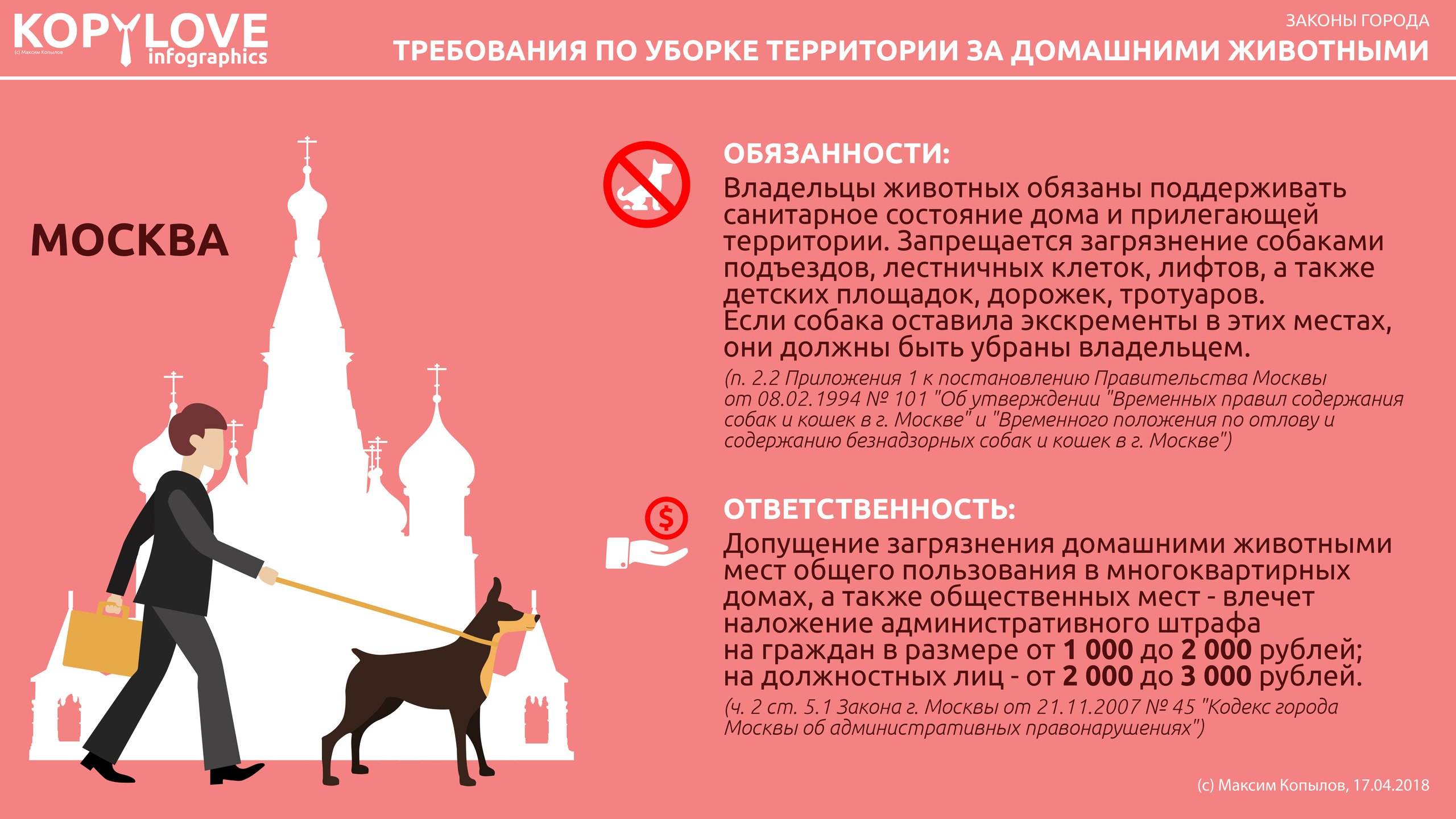 Обзор законов, правил, запретов и штрафов по выгулу и содержанию собак