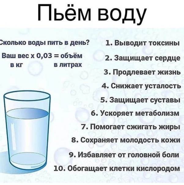 Сколько нужно пить воды в день?