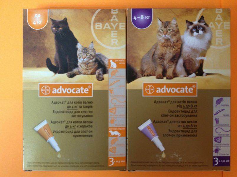 Капли адвокат для кошек и котов, инструкция по применению