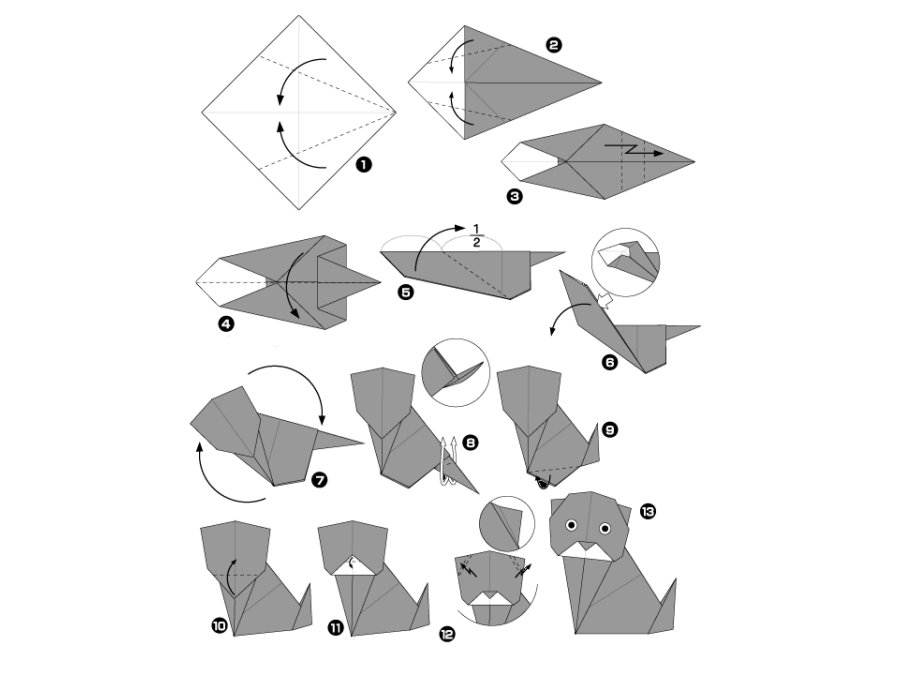 Оригами кошка: как сделать из бумаги красивую поделку (85 фото)
