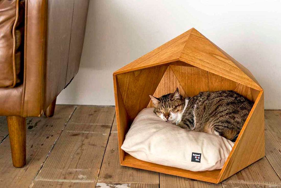 Домик для кошки своими руками: пошаговое описание как и из чего можно сделать дом для кошки (180 фото)