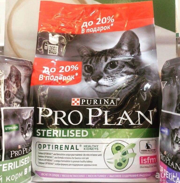 Сухие корма от purina proplan для котов и кошек после стерилизации и кастрации