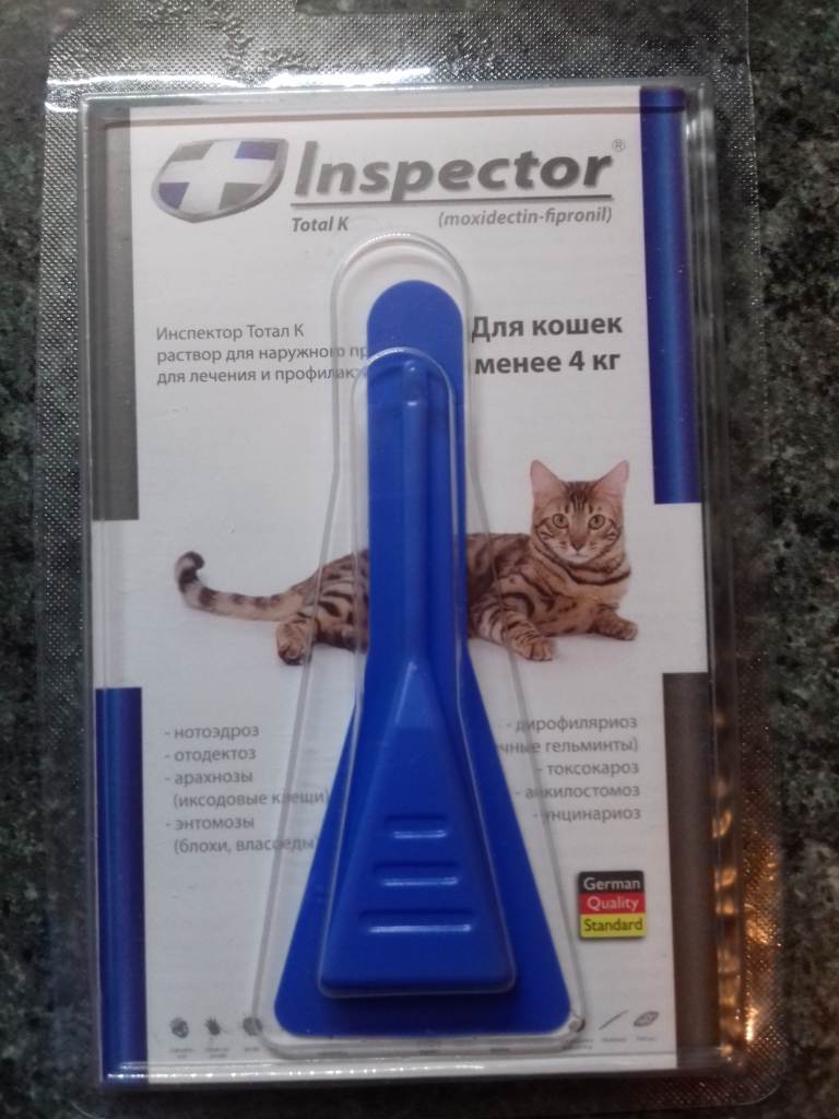 Капли от блох для кошек инспектор — inspector mini для котят отзывы