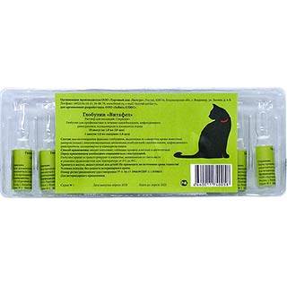 Витафел для кошек – профилактика и лечение инфекционных заболеваний: биопрепарат, укрепляющий иммунитет +видео